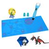 Silicone 3D printing pad for children, DIY 3D printing pen soft silicone design pad with 2 silicone finger covers