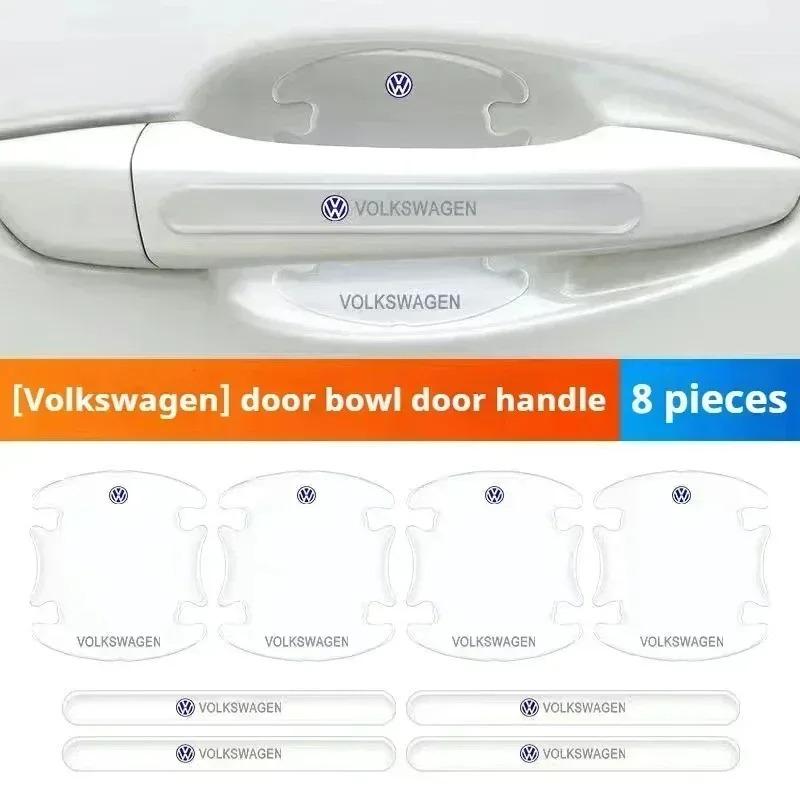 Car Door Bowl Handle Protective Stickers For VW Volkswagen Golf 7 Tiguan Passat Leon Octavia Ateca Car Accessories Ek3