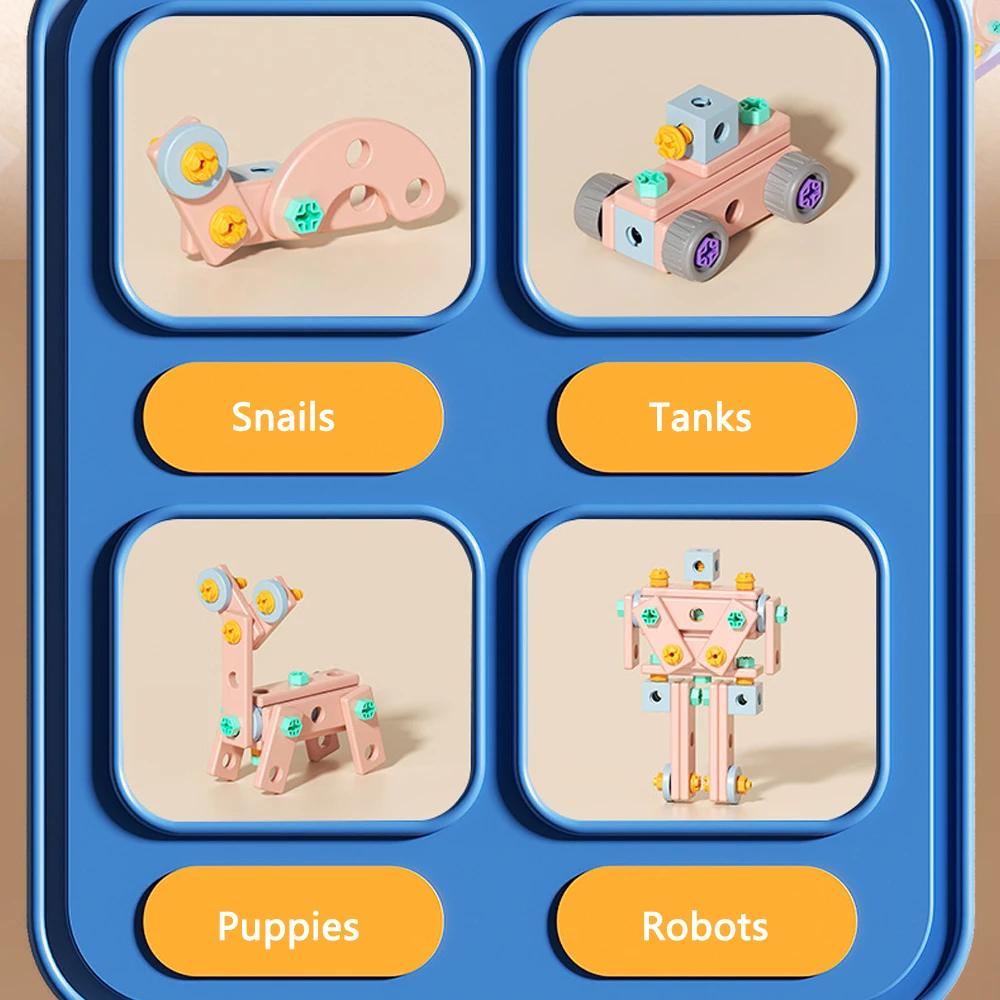 DIY Assembly Children's Nut Toy Set, Children's Building Set, Children's Exercise for Practical Skills and Imagination