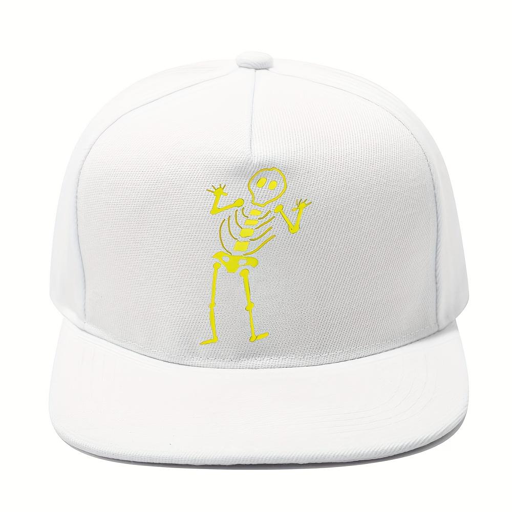 

Черная Бейсболка с Графическим Принтом Танцующий Скелет Полиэстер Хип-Хоп Snapback Кепка Унисекс Повседневная Регулируемая One Size