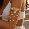 Adjustable Tassel Arm Chain Trendy Boho Open Armlet New Golden Metal Cuff Bangle  Musci Festival
