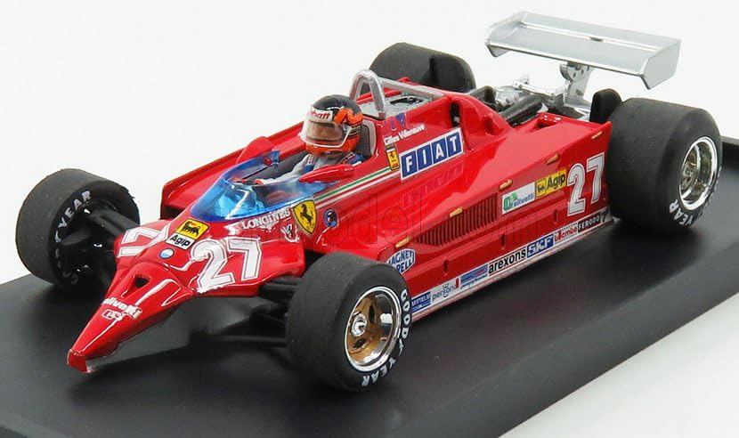Blum Scale Ferrari 126CK Gilles Villeneuve 1981 Race against an Fighter BRUMM FERRARI Gilles Villeneuve 1/43 #27 F-104 [Used]