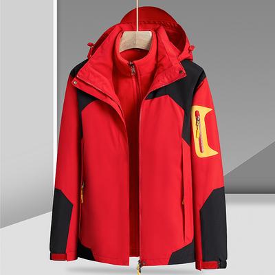 Damen Drei-in-Eins-Jacke, Herren Zweiteilige Jacke, Warm und Winddicht