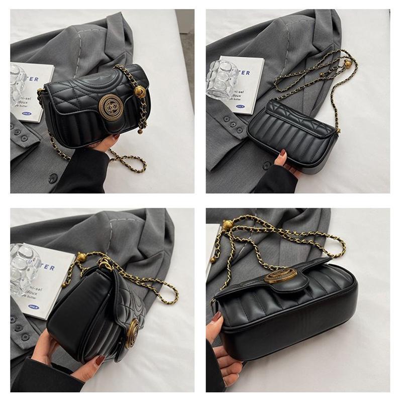 2024 New Bags Women's Bags Trendy Fashion Shoulder Bags Diamond Versatile Crossbody Bags Chain Bags High-end
