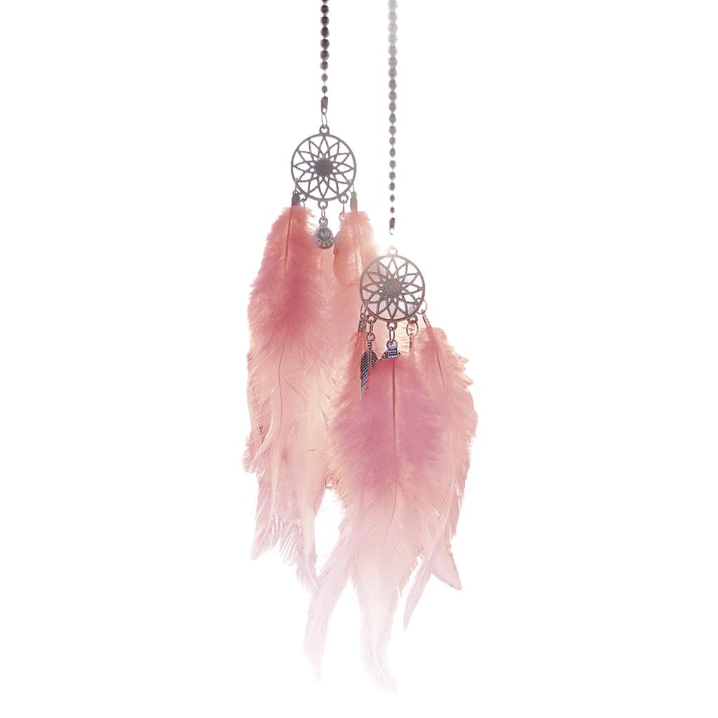 Mini-Traumfänger, Auto-Innenraum, Rückspiegel-Behang, Auto-Charms, Anhänger, Doppel-Windspiele, Auto-Dekor-Zubehör, mehrfarbig