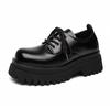 Men Casual Business Wedding Formal Dress Original Leather Shoes Lace-up Derby Shoe Black Stylish Gentleman Platform Footwear Man