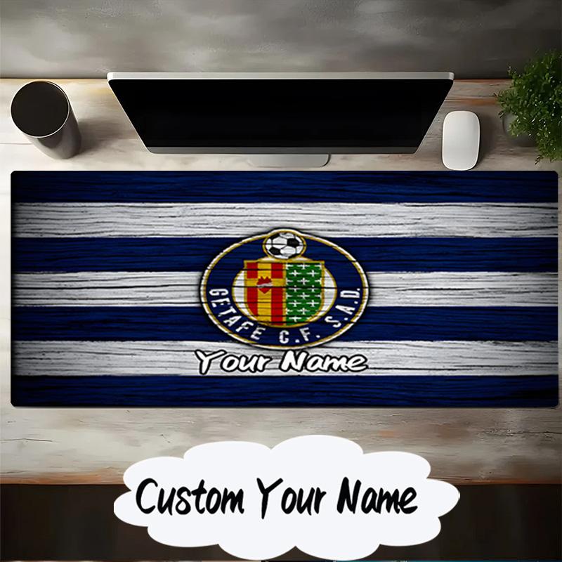 Custom Name Mouse Pad Getafe Crest Design Mouse Pad, Gaming Mouse Pad, Keyboard Pad, Desk Decor for Computer Notebook Fan Birthday Gift