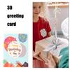 Personalized Birthday Cake Card with Flags Handmade 3D Birthday Cake Greeting Card with Colorful Flags