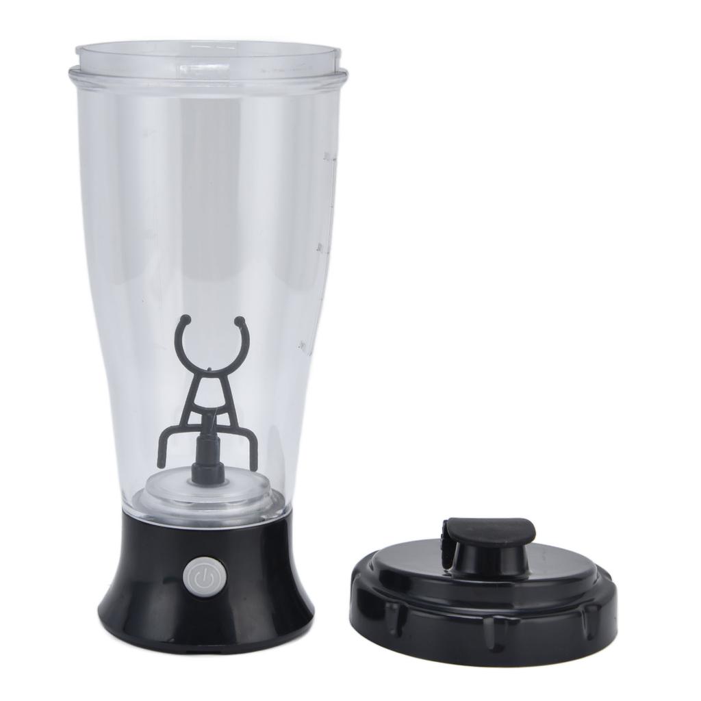 Electric Mixing Cup Simple 350ml Coffee Milk Shaking Bottle Automatic Shaker CupBlack