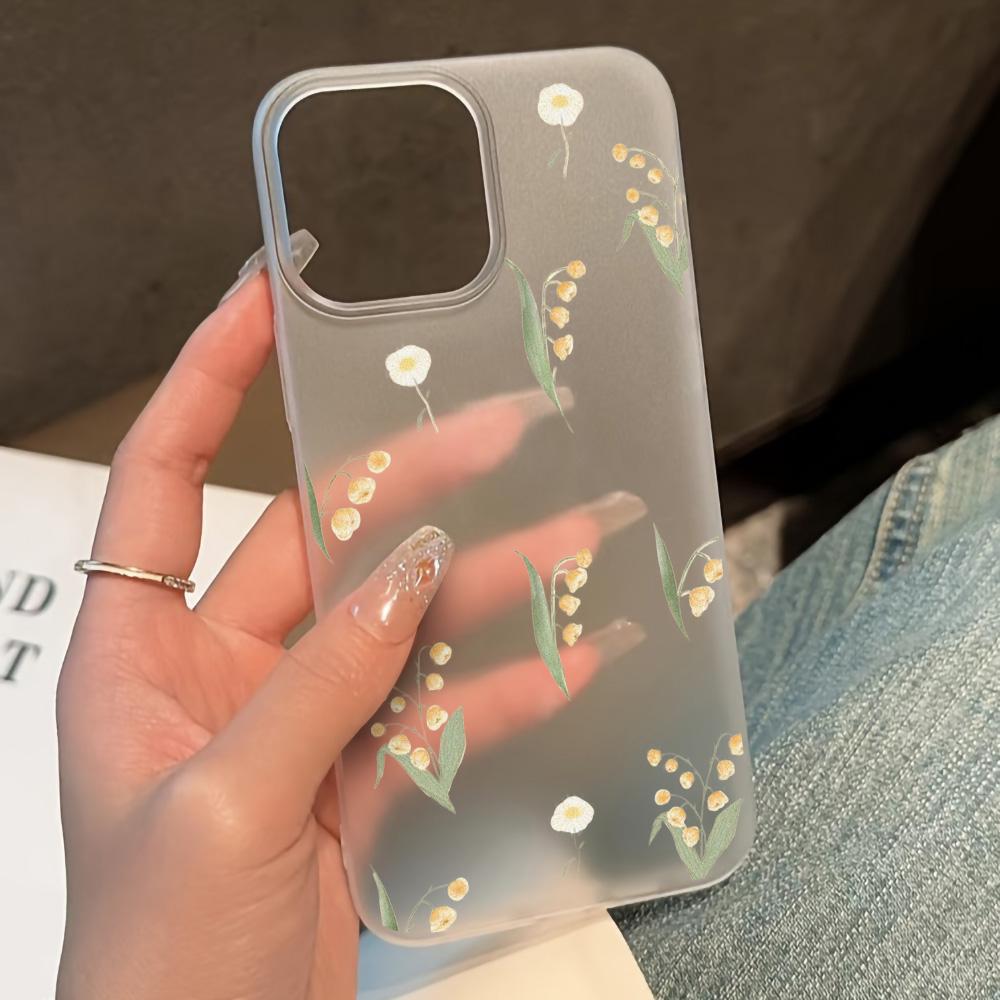 Soft TPU Matte Flower Phone Case for iPhone 13 Funda iPhone 11 14 15 Pro Max 14 Plus 12 Mini 13pro 13promax Transparent Covers