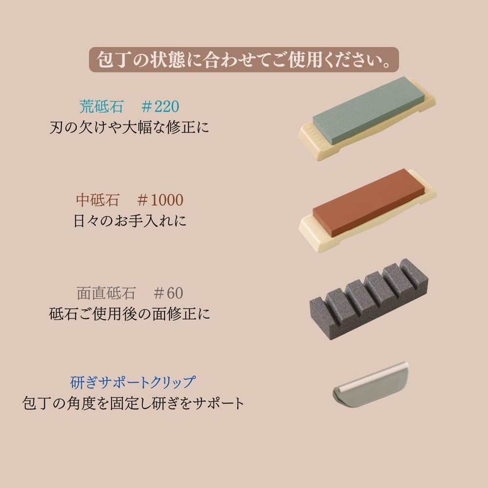 Naniwa Polishing Industrial 4 Piece Whetstone Set with Stand for Medium Finish #1000 Rough Grindi...