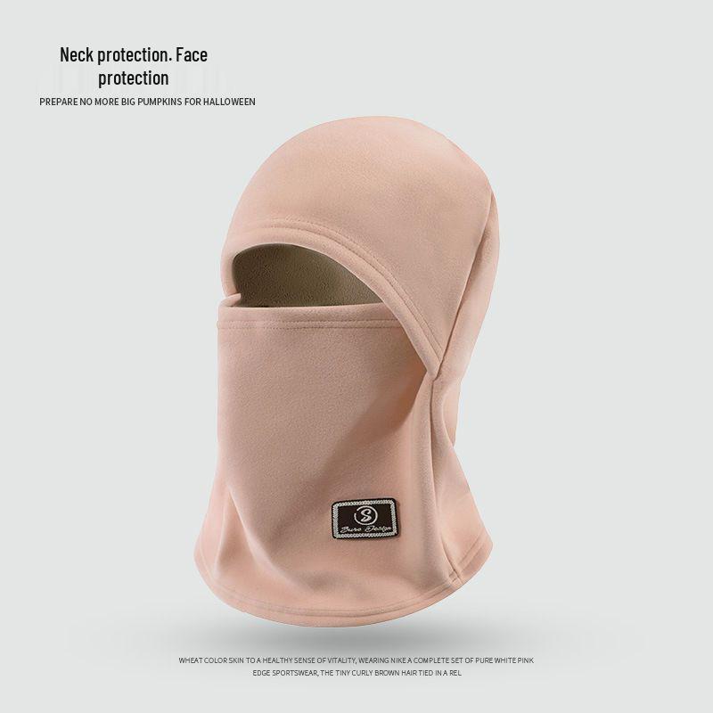 Зимняя теплая ветрозащитная маска для лица и утепленная бархатная шапка-бафф для электросамоката One Size