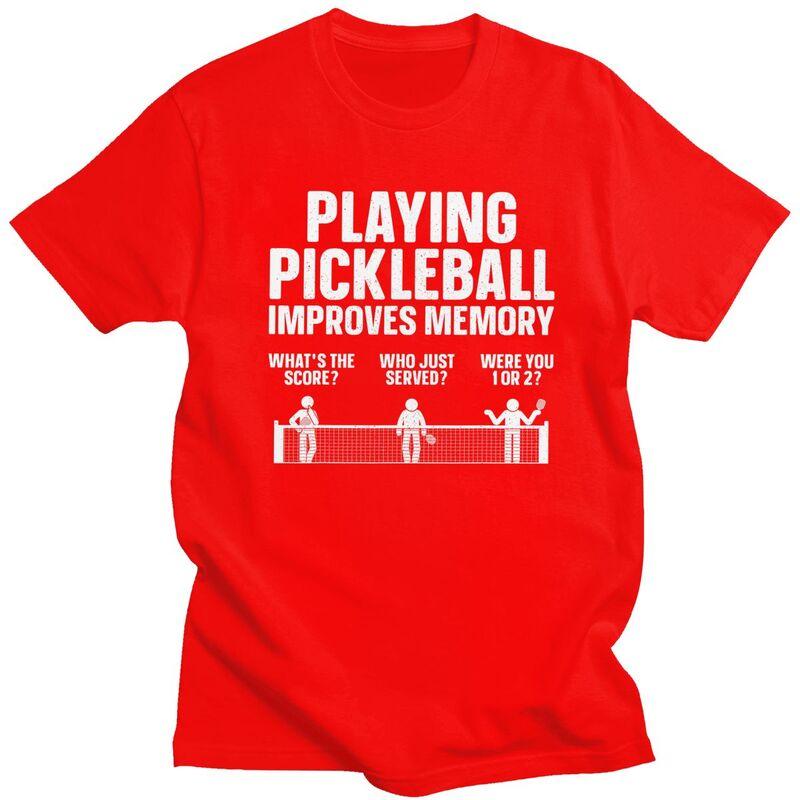 

Men Paddle Sport Pickleball Lover T Shirt Summer Short Sleeve 100 Cotton Tshirt Leisure Novelty Design Graphic Tee Tops S
