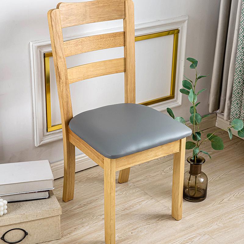 Elastic Three-proof PU Technology Cloth Chair Cover, Button-type Dust Chair Cover, Thickened Imitation Leather Seat Cover