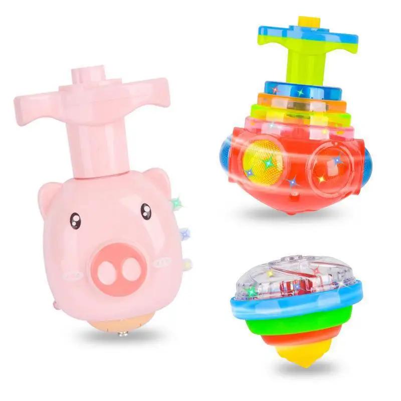 New Luminous Toys Light Music Rotating Gyro Fidget Spinner Spinning Top Toys Cute Pig Boys Children Toys Kids Gifts juguetes
