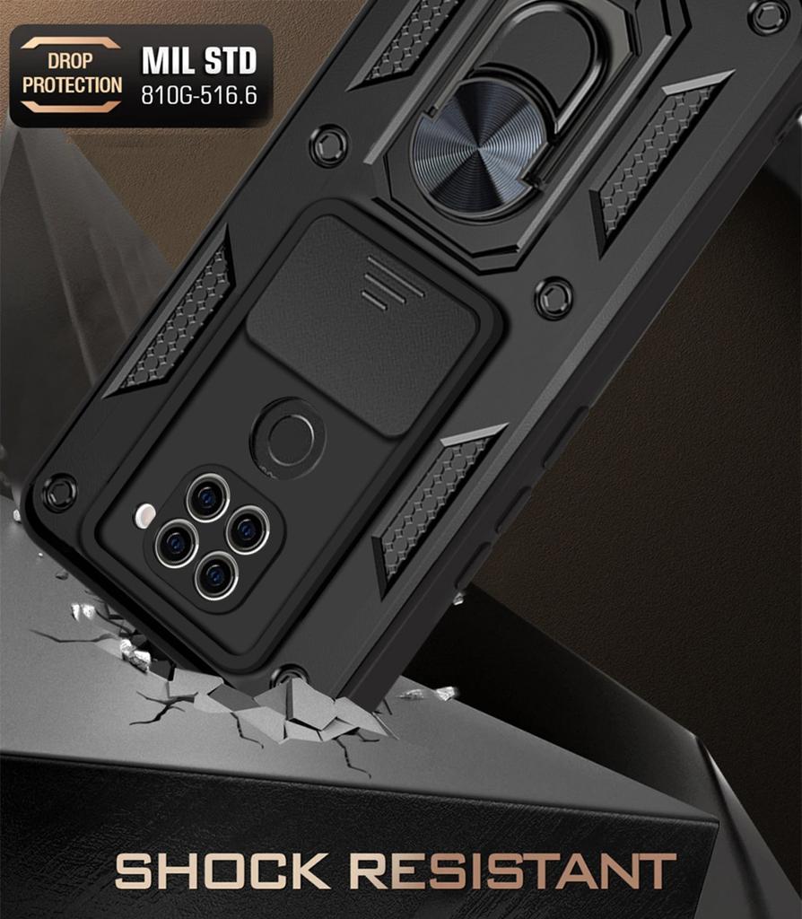 Para Redmi Note 9 Funda Armadura Resistente a Golpes Protector Deslizante de Lente Cubierta para Teléfono Para Xiaomi Redmi Note 9 Funda Carcasa