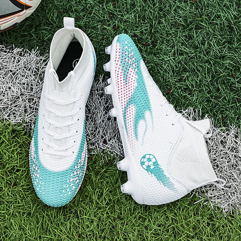 2024 Men's Soccer Shoes Large Size Ultralight   Football Boots Boys Sneakers Non-Slip AG/TF Soccer   Cleats Ankle Boots Unisex