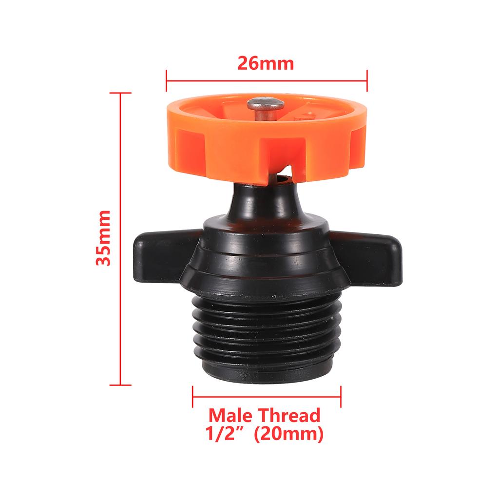 360 Degree Rotating Irrigation Nozzle Turning Sprinkler Garden Lawn Irrigation 1/2 Inch Male Thread Rotating Sprinkler 5pcs