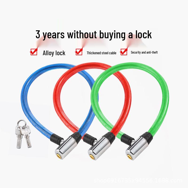 Portable Anti-theft Steel Cable Lock for Bikes and Glass Doors