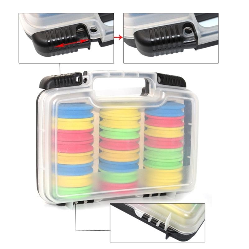 24Pcs Light Weight Fishing Rig Spools Foam Board Fishing Line Storage Holder Winding Board with Storage Box