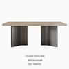 Italian Modern Retro Travertine Dining Table and Chair Set, Bauhaus Style, for Large Apartments
