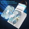 Three-In-One Portable Cooling Fan With 7-Color Led Night Light And 5-Hole Humidifier For Office Home Outdoor