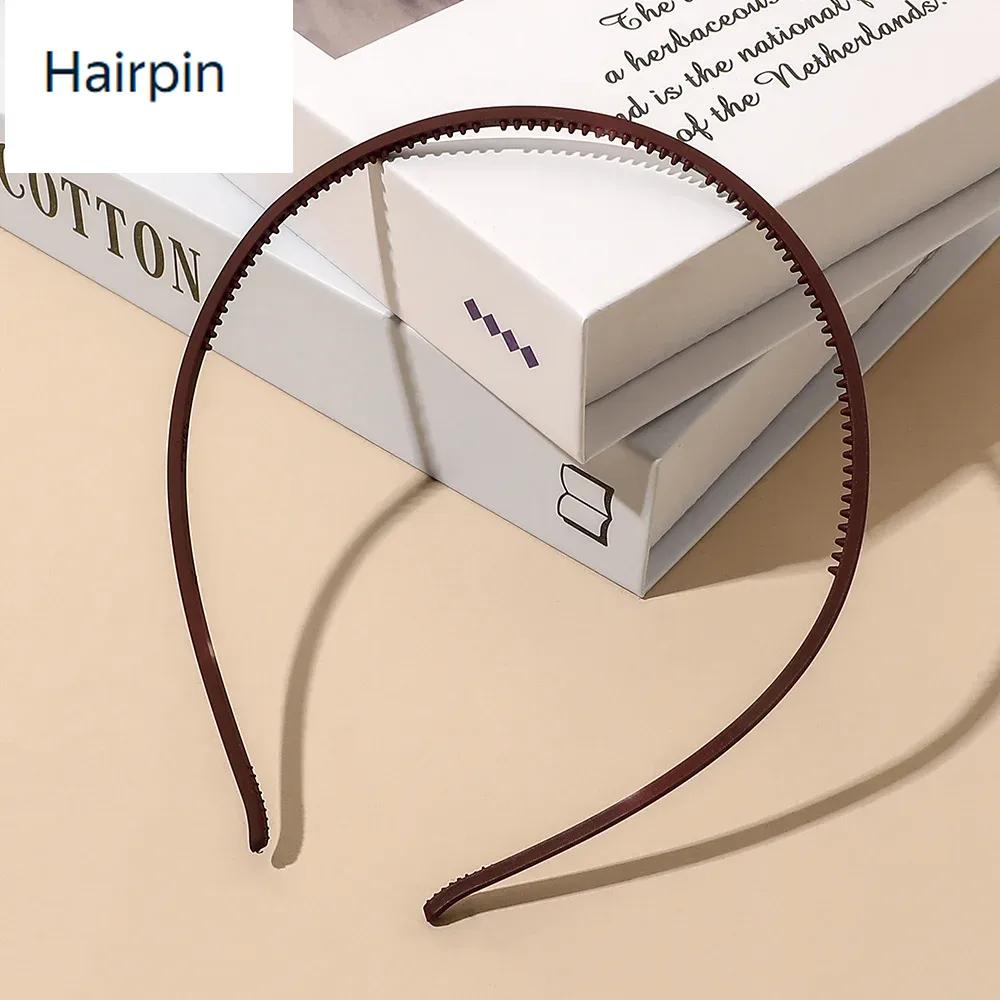 Colorful Matte Plastic Headband Korean Style Anti Slip Teeth Hair Clasp for Women Face Wash Press Hair Comfortable