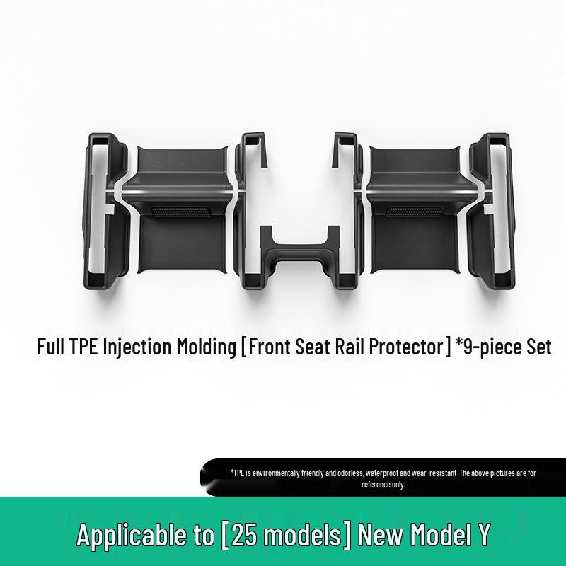 Eco-Friendly TPE Car Floor Mats for 2019-2025 Tesla Model Y, Left/Right Drive.