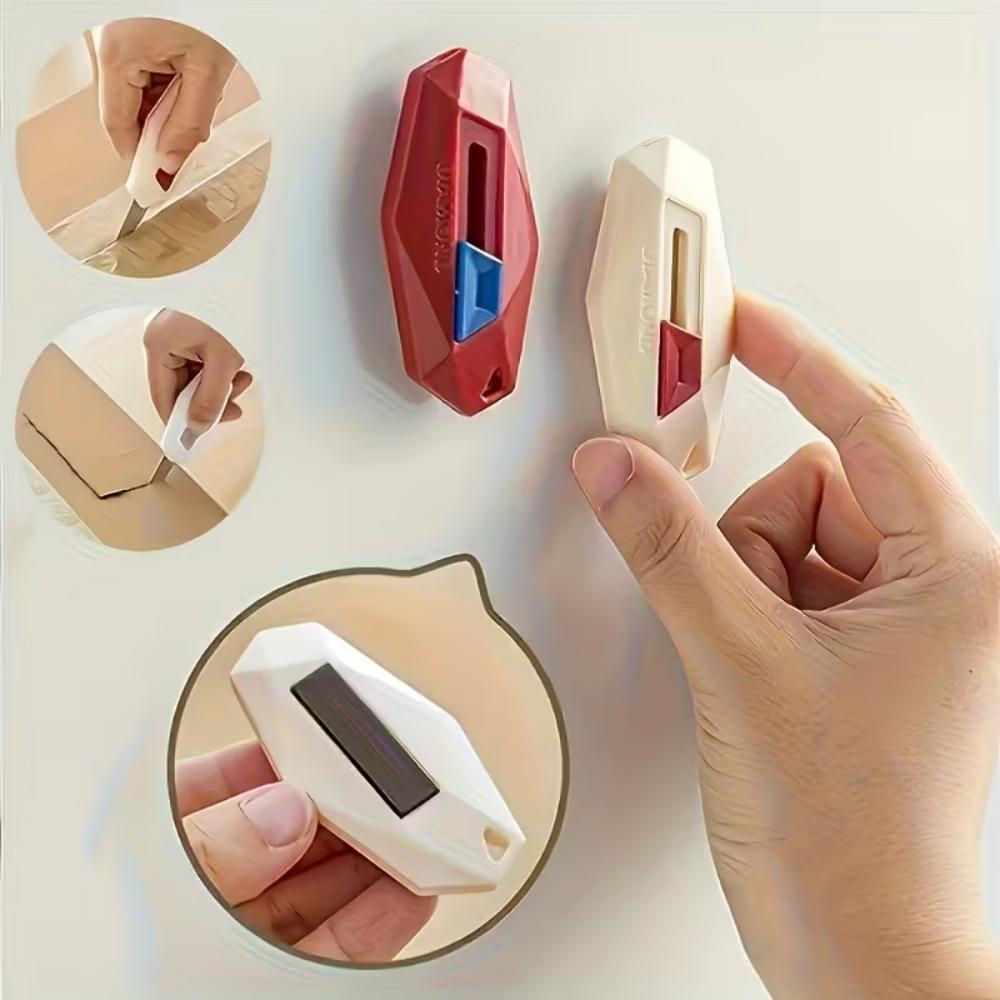 Mini kutu açma bıçağı uzatılabilir, yerleşik manyetik mini kutu açma bıçağı, bir güvenlik kutu açma bıçağı ile donatılmıştır,