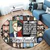Spy Family Round Area Rug Carpet Rug For Living Room Bedroom Sofa Playroom Decor Nonslip Floor Mat