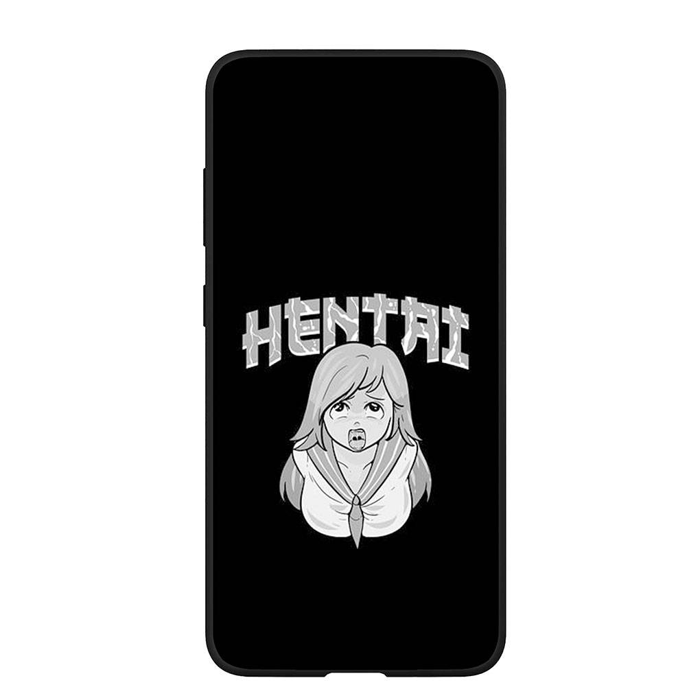 Fodral för Samsung Galaxy S25 S24 S23 iPhone 16 15 Xiaomi Redmi Note 14 13 12 16E X 11 Pro Max OPPO Moto Huawei Ahegao Harajuku Tecknad Tjej Waifu Skydd