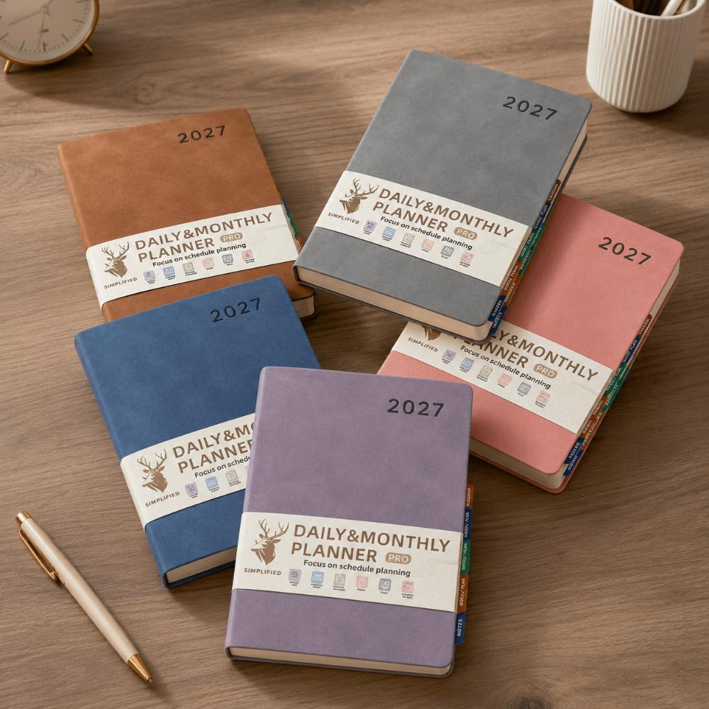 English 2027 Schedule Planner Notepad 12 Months To-do List Notebook  School Office Supplies