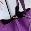 Mini Borsa a Secchiello in Vera Pelle Togo da Donna Borsa a Mano Morbida Strutturata In Vari Colori