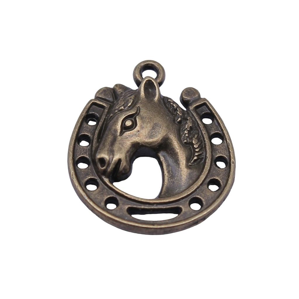 Vintage Horseshoe Charms Alloy Metal Pendants For DIY Jewelry Lucky Themed Accessories