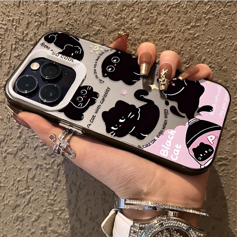 Cartoon Black Cat Case for Xiaomi Redmi Note 14 13 12 11 10 9 8 Pro Plus 14S 12S 11S 10S 9S Redmi 14C 14R 13C 12C 11A Back Cover