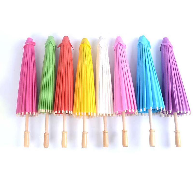 1Pc Parasol Folding Paper Umbrella DIY Home Decoration Chinese Art Dance Party Props Bamboo