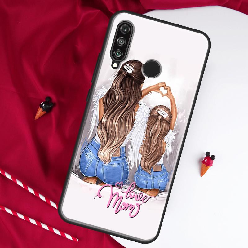 Super Mom Baby Girl Son Daughter For Huawei Nova 9 SE 10 5T Y90 Y70 Y60 Y61 Y91 Y72 12i 12s 11i P60 Pro P20 P30 P40 Lite Case