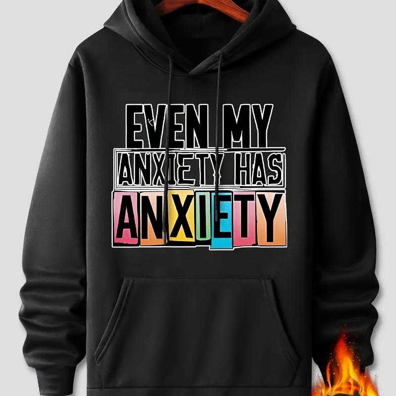 

Lined & Wind-Resistant, Men s Hooded Sweatshirt, Perfect for Cold Season XXL чорний