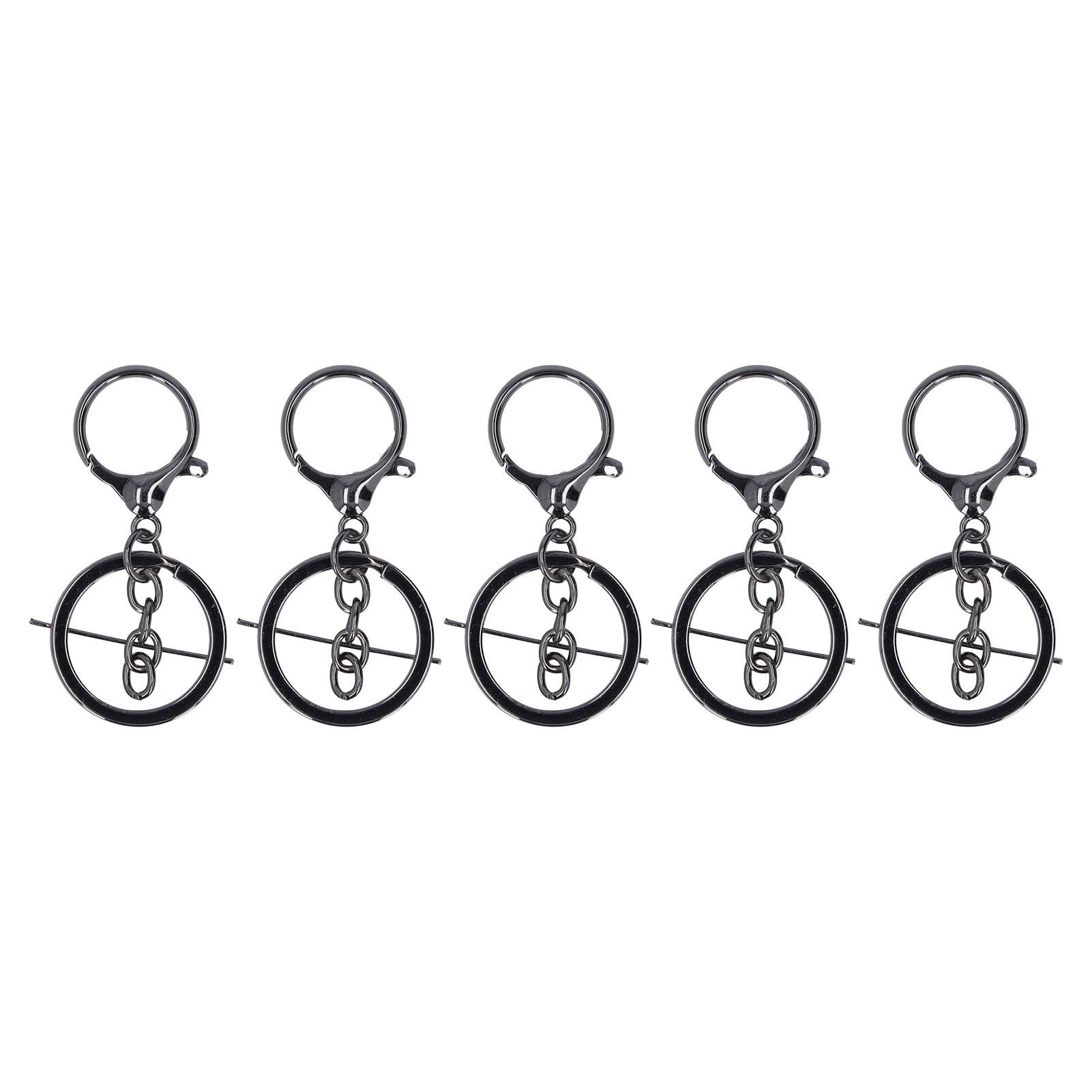 

30 комплектов колец для ключей, устойчивых к деформации, с долговечным цветом, металлический набор для ключей с цепочкой для DIY серый