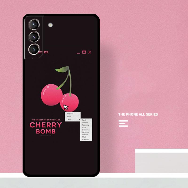 Cherry Pattern Phone Case For Samsung Galaxy S24 S26 Ultra S20 S21 S22 S23 S25 Plus S10 S25 FE Cover Coque