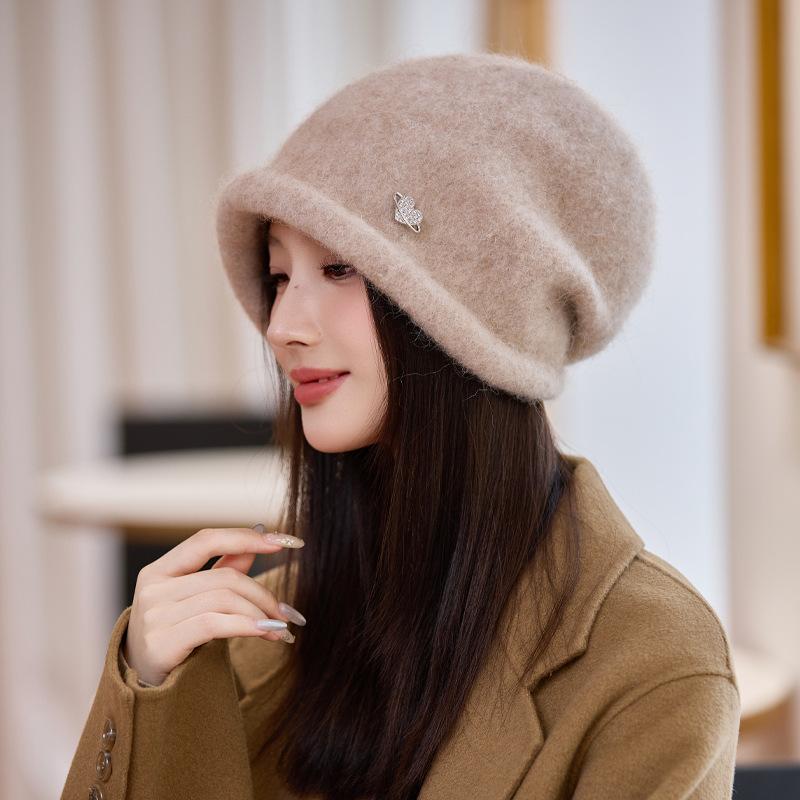 Autumn and Winter Knitted Stacking Hat, Ear Protector, Warm Hat, Fashion Wool Hat Hat for Women, Autumn Winter Versatile Warm Cold Weather Cap