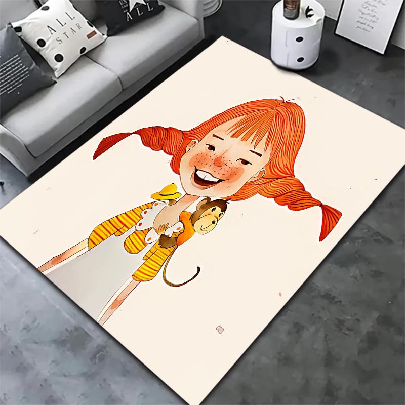 Pippi Carpet Rug For Living Room Bedroom Home Sofa Decoration Kids Play Nonslip Floor Mat