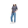 Uniqlo X Pop Mart Cartoon Anime Print Crew Neck T-Shirt Unisex Tops Dark-Gray 449367-08
