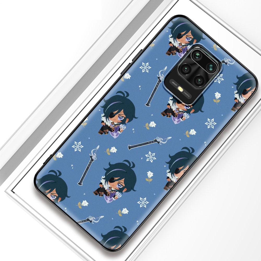 Kreslený silikonový kryt na telefon Genshin Impact pro Xiaomi Redmi Note 10 9S 9 8 Pro 8T 8A 9A 9C 7 7A K40 Měkký kryt Coque Funda