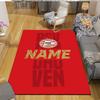 Custom Name,PSV Eindhoven Home Sofa Decoration for Living Room & Bedroom, Non‑Slip Play Flannel Floor Mat for Game Room