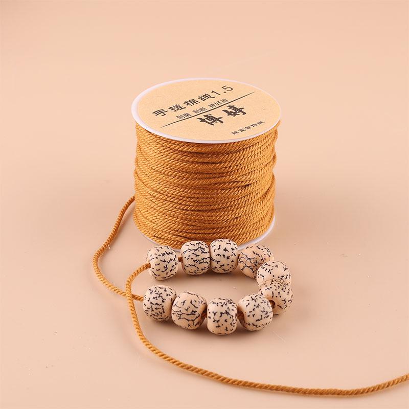 20m Multicolor Tie-Dyed Cotton Thread for DIY Moon Bodhi Bracelet