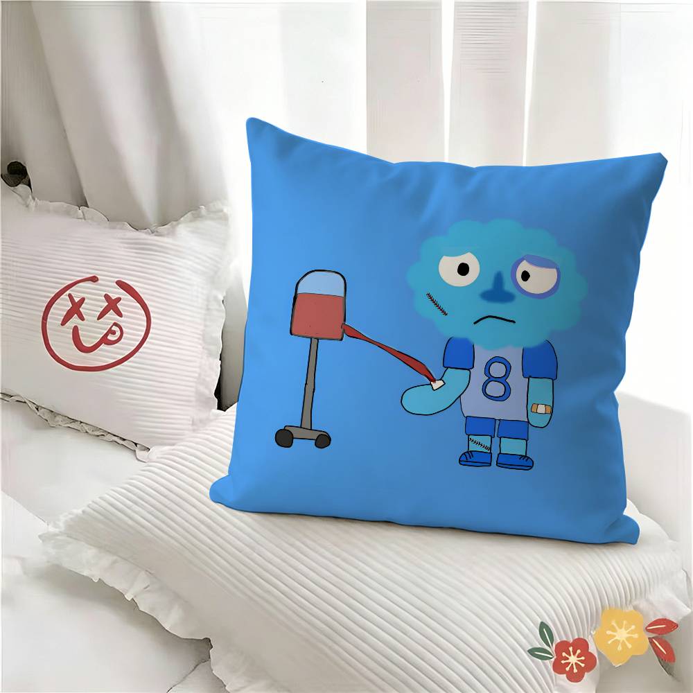 Stück Cartoon Nudel und Freunde Kissenbezug Mode Quadratischer Kissenbezug Schlafzimmer Sofa Raum Ins Dekoration Freizeit