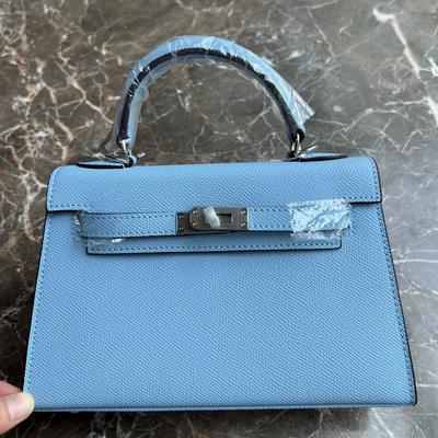 24 New Genuine Leather Women's Bag With Palm Pattern Mini 22CM25 Bag Silver Buckle Handbag Single Shoulder Diagonal