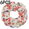 6pcs/lot Hair Scrunchies Bands Scrunchy Ties Ropes Ponytail Holder for Women Accessories Fabric Headwear Ditsy Floral Sweet Cute