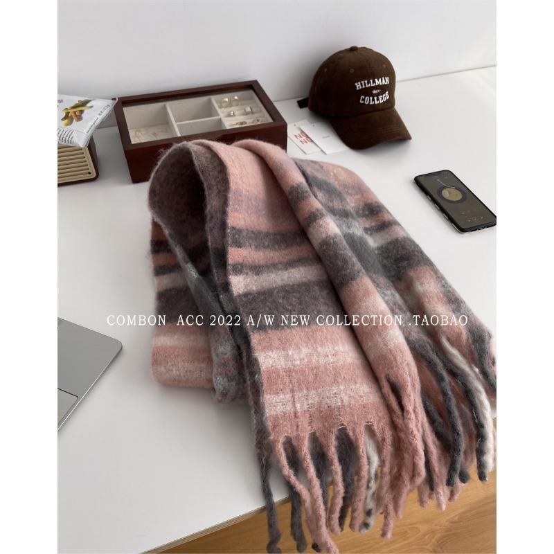 Winter Versatile Scarf Mohair Tassel Scarf Student Warm Versatile Fashion Thickened Shawl